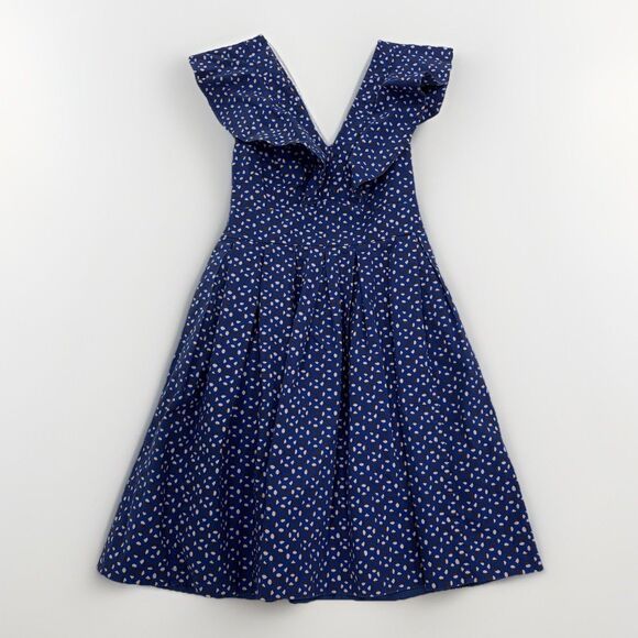 kate spade Dresses & Skirts - Kate Spade Dress Size 0 Mini V Neck Geo Dot Poplin Fit And Flare Blue